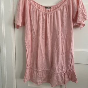 Pink Lucky Brand Drawstring Tee Size S